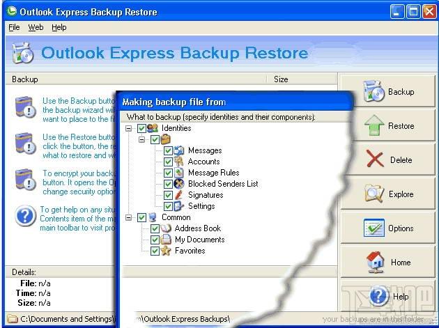 Outlook Express Backup Restore,Outlook Express Backup Restore下载,Outlook Express