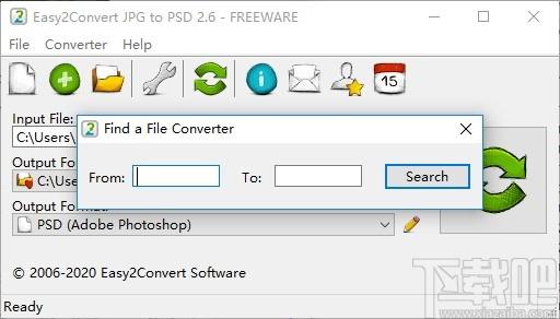 Easy2Convert JPG to PSD下载,JPG转PSD图片转换器,图片转换,格式转换