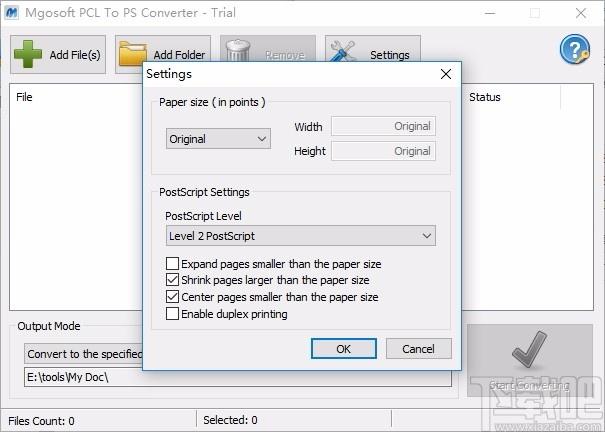 Mgosoft PCL To PS Converter下载,PCL转PS工具,图片格式转换