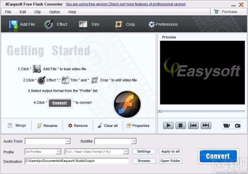 4Easysoft Free Flash Converter,flash视频格式转换,转换器